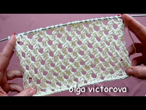 Видео: КРАСИВАЯ АЖУРНАЯ СЕТОЧКА 791 Узоры спицами