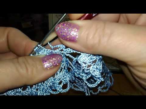 Видео: Ажурная скатерть спицами по схеме для салфетки. Часть 3. Соединяем фрагменты скатерти.