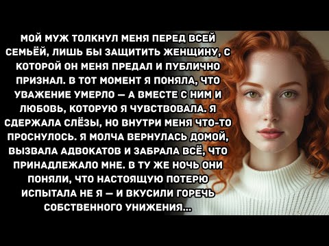 Видео: Мой муж толкнул меня перед всей семьёй, лишь бы защитить женщину, с которой он меня предал и...