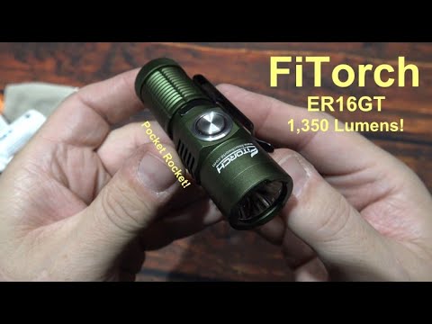 Видео: Обзор комплекта фонарика FiTorch ER16GT EDC! (Pocket Rocket, 1350 люмен, светодиод Luminus SFT-25R!)