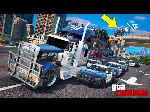 Видео: ПОГОНЯ ЗА ГРУЗОВИКОМ ОТ КОПОВ! ПОЛИЦЕЙСКАЯ ПОГОНЯ В ГТА 5 ОНЛАЙН!