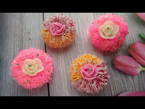 Видео: Бантики из органзы 2 см и 2,5 см / Beautiful Ribbon Bow / Bow tutorial / Kanzashi