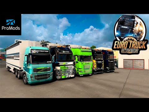 Видео: Euro Truck Simulator 2 - ProMods 1.71 + Сборка карт, конвой