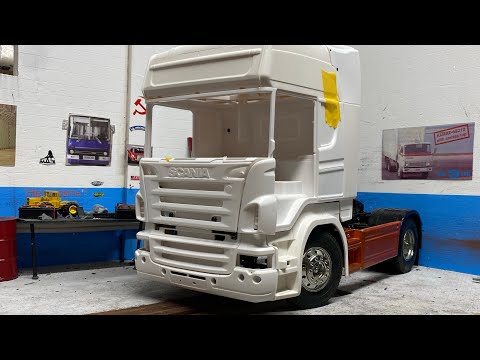 Видео: Scania R730 новый проект , Herkules, Tamiya 1:14, независимая подвеска кабины
