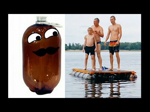 Видео: дикий плот ИЗ Пэт кеги raft bottles