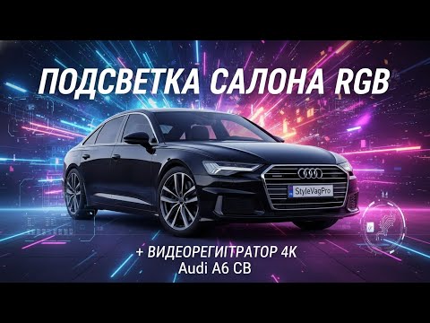 Видео: Подсветка AUDI A6 C8. Подсветка салона Audi.