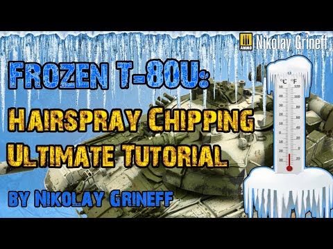 Видео: Hairspray Chipping Ultimate Tutorial Самый полный гайд сколы по лаку для волос T-80U RPG Model 1/35