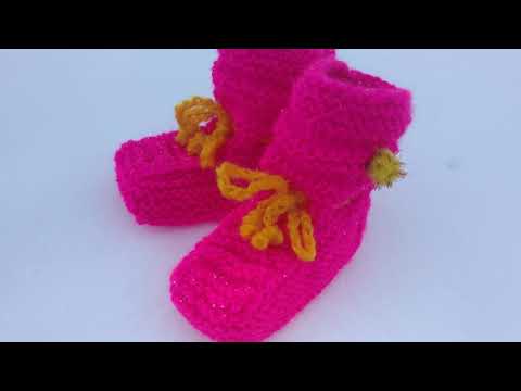 Видео: ПИНЕТКИ ДЕТСКИЕ/"МАЛИНОВЫЙ МУСС"/НА ДВУХ СПИЦАХ БЕЗ ШВОВ.ОТ 6 МЕСЯЦЕВ