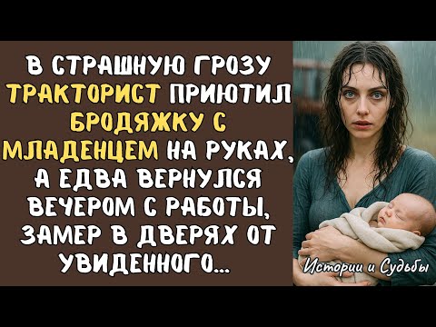 Видео: В страшную грозу ТРАКТОРИСТ приютил бродяжку с младенцем на руках, а едва вернулся вечером с работы