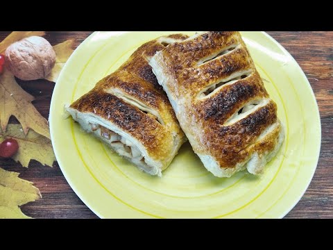 Видео: Быстрый пирог из соленого теста с грушами