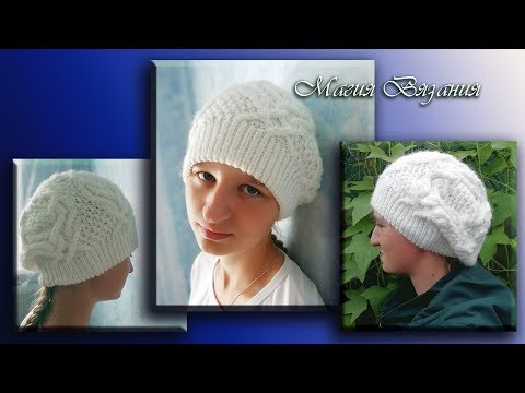 Видео: Шапочка с косами от VERONIKA JOBE.  1 часть
