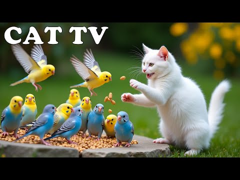 Видео: Природная терапия для кошек, когда они одни дома: 4K-телевизор с кошками и красивыми птицами 😻🦜 Р...