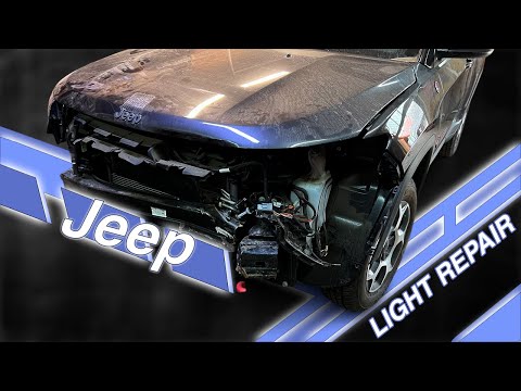 Видео: Jeep Compass 2022. Front end repair. Ремонт переда.