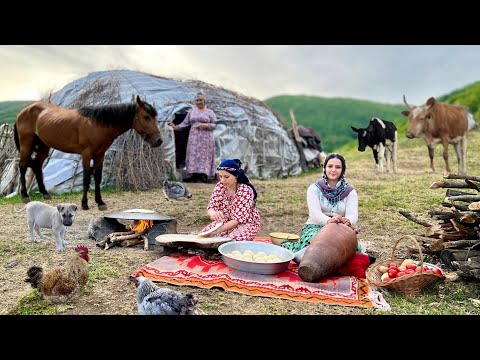 Видео: Изучение кочевого образа жизни Ирана: доение коров и приготовление масла в горах