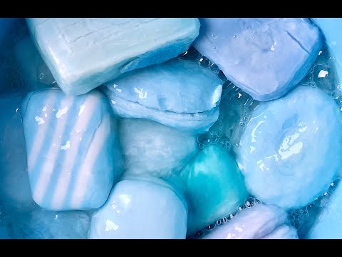 Видео: 💎💎💎 ТАЗ РАЗМОКШЕГО СИНЕ-ГОЛУБОГО МЫЛА /АСМР/ SOAKED BLUE SOAP💎💎💎