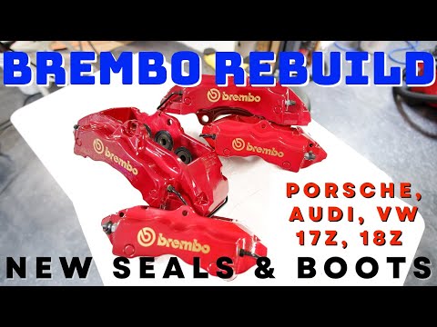 Видео: Как восстановить суппорты Brembo 6-поршневые и 4-поршневые уплотнения | 17z 18z GS-F RC-F