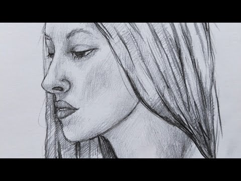 Видео: Как нарисовать лицо девушки шаг за шагом | Метод Лумиса