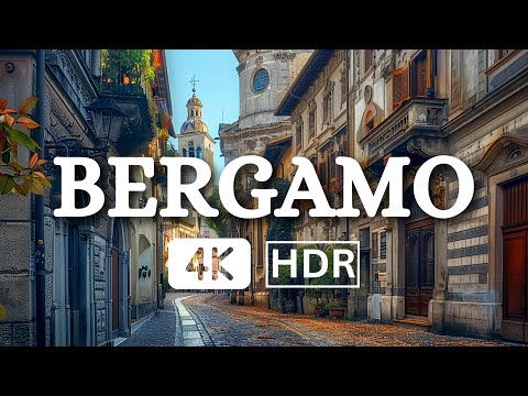 Видео: Прогулка по Бергамо, Италия 4k: Захватывающий опыт пеших прогулок.
