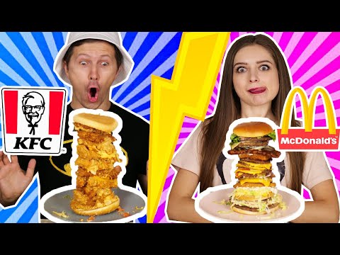 Видео: Скупили все бургеры в McDonald's и KFC! И соединили их в один! 🐞 Эльфинка