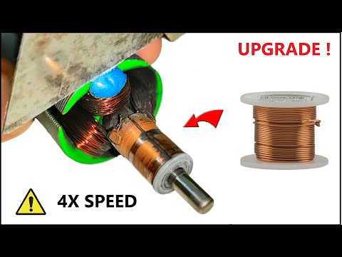 Видео: Сделайте высокоскоростной двигатель постоянного тока 12 В из двигателя 24 В