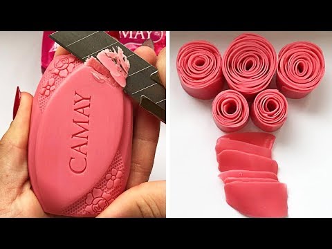 Видео: Асмр мыло резки | Удовлетворительное видео [ASMR] #35