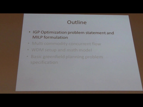 Видео: М. И. Харитонов "Задачи дискретной оптимизации маршрутизации потоков в современных сетях связи"