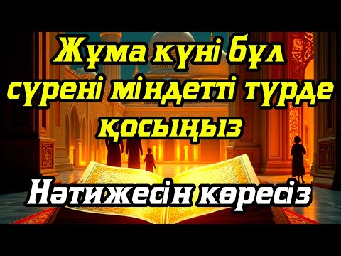 Видео: Жұма күні бұл сүрені міндетті түрде қосыңыз. Нәтижесін көресіз #құран