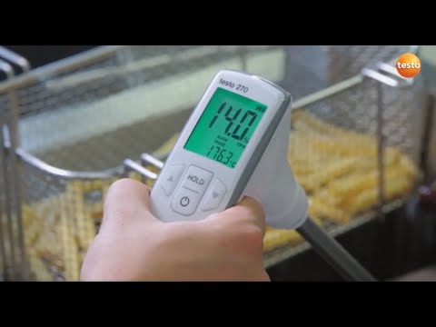 Видео: Измерение качества фритюрного масла с testo 270