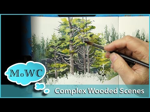 Видео: Рисование сложной лесной местности – Идеальный альбом для скетчбука