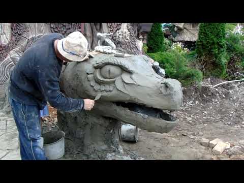 Видео: как  сделать  корни  дерева  в виде змеи.  оформление  цоколя  дома  мастер  класс