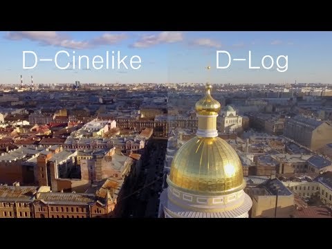 Видео: Цветовые профили D-Cinelike и D-Log коптера Phantom 4 pro