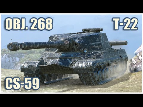 Видео: Объект 268, Т-22 ср. & CS-59 • Герои Расейняя WoT Blitz