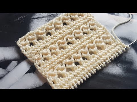 Видео: Роскошная секционная мережка спицами 👸 knitting pattern.