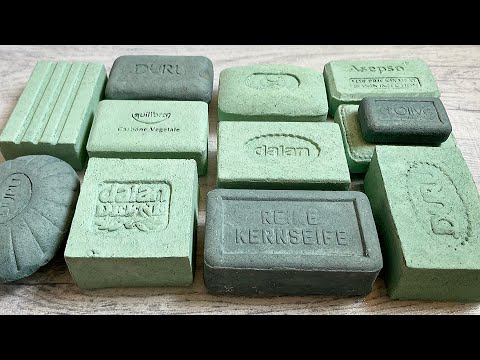 Видео: Painted dry soap Relax video Soap crunch Резка крашенного мыла АСМР Хруст мыла 💚