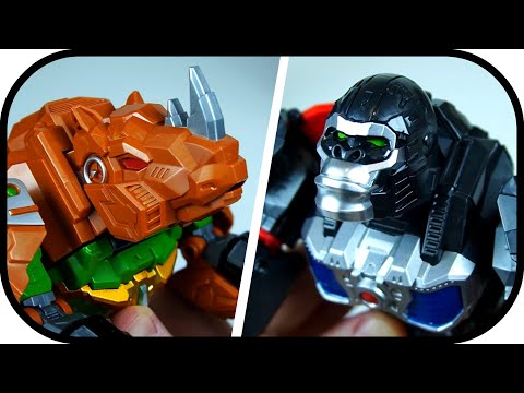 Видео: 🎁 Трансформеры - ЗВЕРОБОТЫ. Робот Горилла - Оптимус Праймал и Носорог. Transformers.
