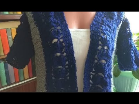 Видео: Жакет крючком с кружевной полосой