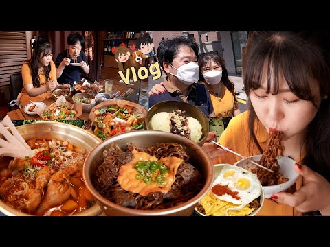 Видео: Mukbang Vlog | 1 день Сеул Мукбанг Свидание с мужем. Джапагетти, Цыпленок, Инсадонг 🍜🍗