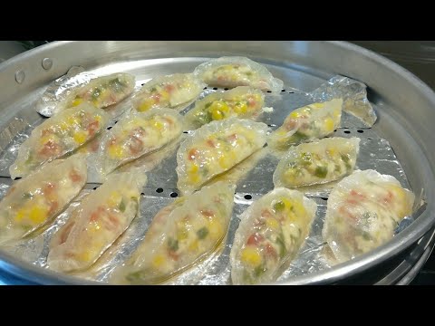 Видео: прозрачное тесто из крахмала. Китайская кухня.   Mantı şeffaf