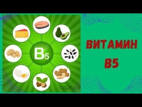 Видео: Витамин В5. Функции, формы, источники, симптомы и факторы дефицита,