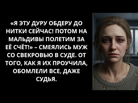 Видео: «Я сейчас эту дуру обдеру до нитки! Потом на Мальдивы полетим!» — смеялись муж со свекровью в суде