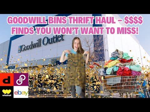 Видео: Находки из Goodwill Bins, которые быстро распродаются | Улов из комиссионного магазина одежды, на...