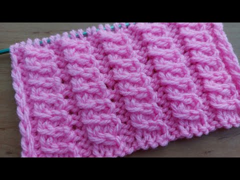 Видео: Красивый объёмный узор спицами для джемпера, свитера, туники, кардигана, шапочки.