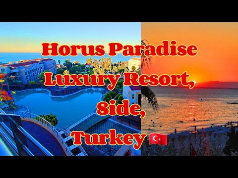 Видео: HORUS PARADISE LUXURY RESORT 5⭐️ Hotel,Turkey.BEST FULL review/отзыв/rezension.Food,beach,room,pools