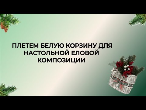 Видео: Прямой эфир. Плетем Белую корзину для настольной еловой композиции