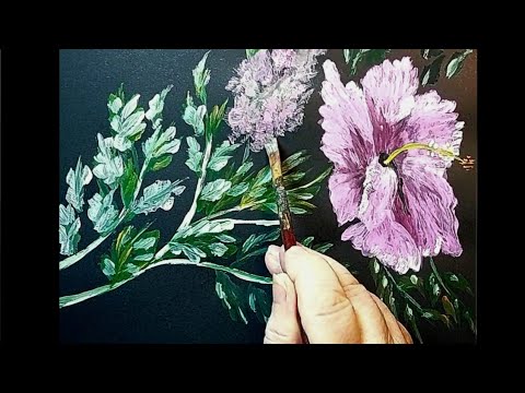 Видео: Простая цветочная живопись | Расслабляющее пошаговое руководство для начинающих