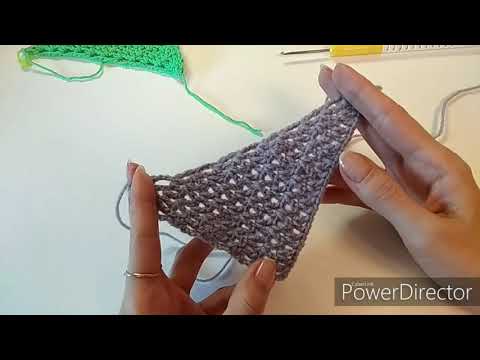 Видео: МК узор для шали, бактуса, платка от угла крючком. Урок 1