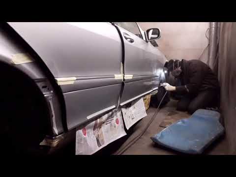 Видео: Подкраска аэрографом Mercedes-Benz W220 S320cdi
