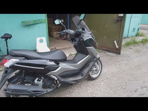 Видео: Обзор скутера QUANTUM-50 (Реплика Yamaha Nmax) Пробег: 350 км