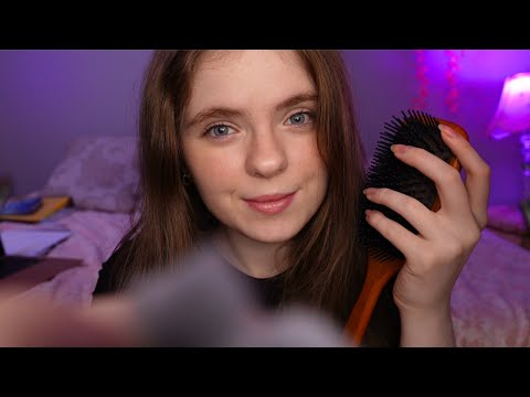Видео: АСМР поможет вам быстро заснуть 😴✨Cozy Sounds, Hair Brushing, Covering Your Eyes & Brushing