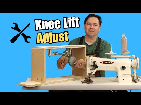 Видео: Установка и регулировка коленного подъемника для промышленной швейной машины: подробная регулиров...